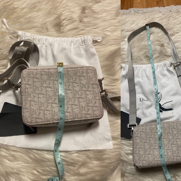 Christian Dior Double Zip Crossbody Pouch Oblique Canvas - Picture 16 of 16